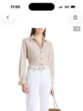 Rag and Bone Diagonal Stripe Shirt. Women's Large